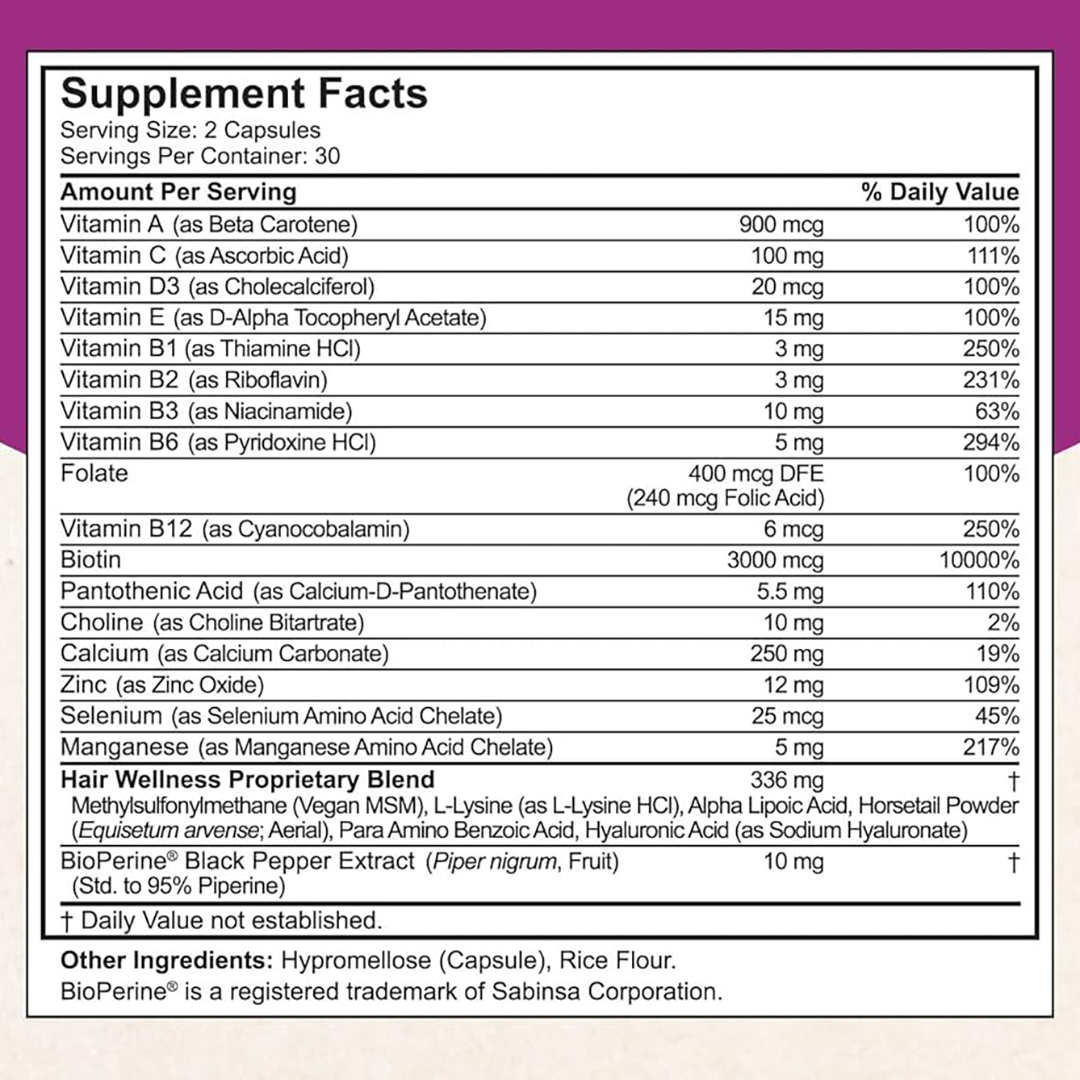 Nubest, Hair Xtra – Advanced Hair Growth & Strength Formula