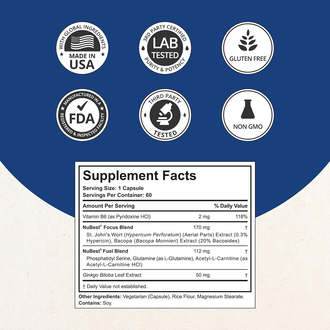 NuBest, NuBrain – Advanced Brain Support for Memory, Focus & Clarity